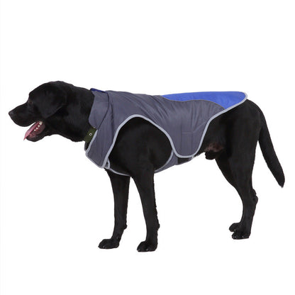 Reflective pet jacket by My Store with bright safety strips for improved visibility at night