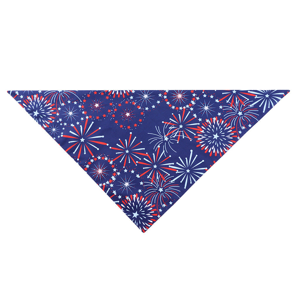 Pet drool scarf with American flag design for dogs and cats
