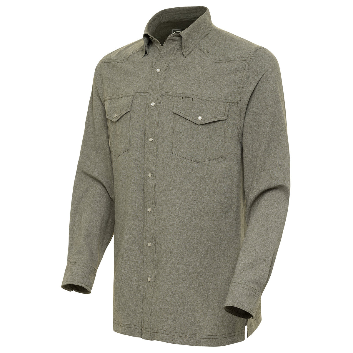 GameGuard Agave Pearl Snap Shirt, long sleeve pearl snap shirt with button details and classic Western style.