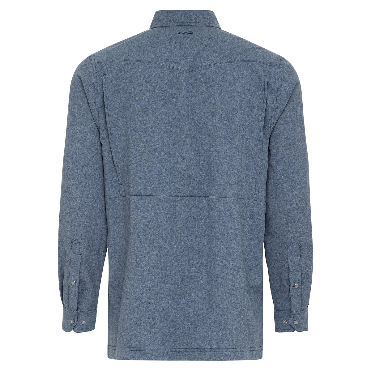 Long sleeve Deep Water Pearl Snap Shirt by GameGuard featuring pearl snap buttons and a classic Western style.