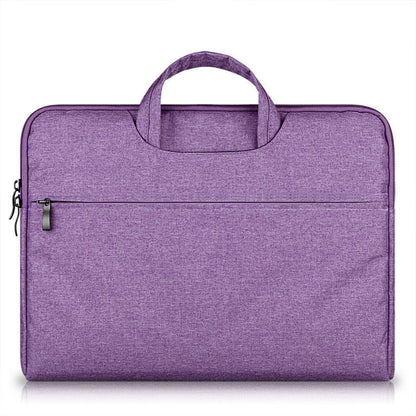 Black laptop bag compatible with Apple laptops, featuring a protective carrying design