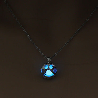 Animal night light necklace with a cute animal pendant and soft glow-releasing design