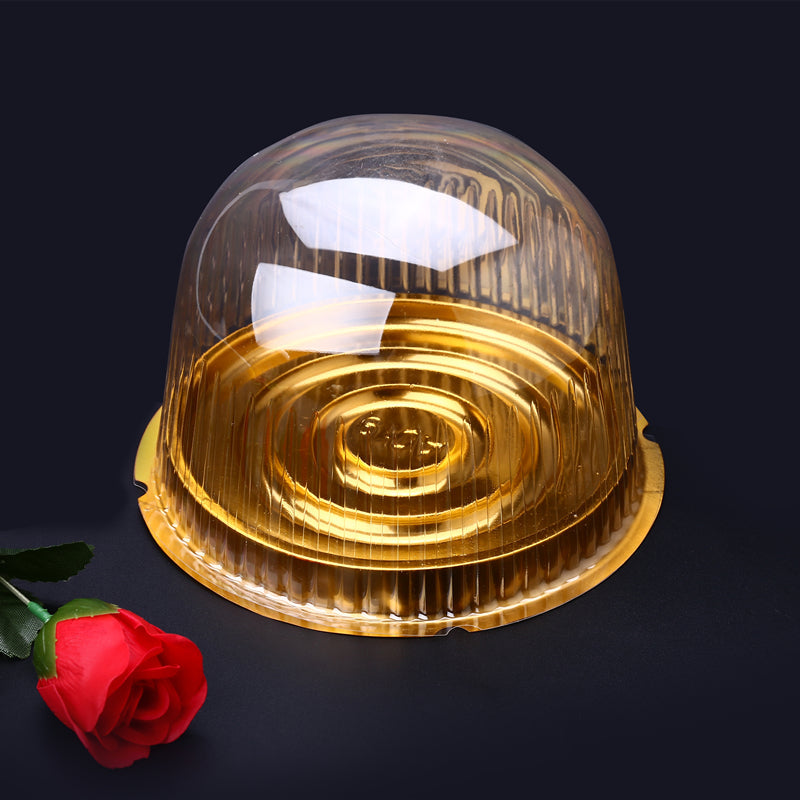Transparent round blister cake packaging box, clear plastic container for displaying and protecting cakes