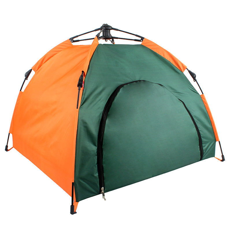 Outdoor pet tent for dogs and cats, portable shelter with durable fabric and zippered entrance