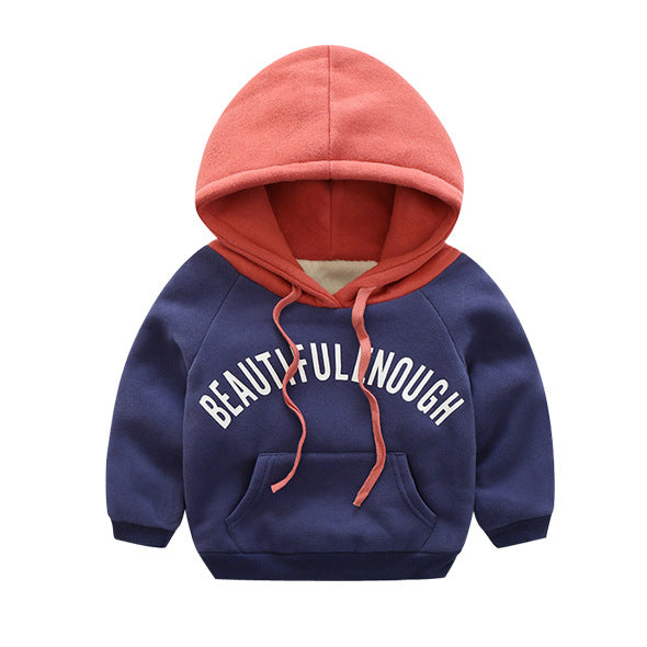 Children's plus fleece sweater in soft fabric, close-up view