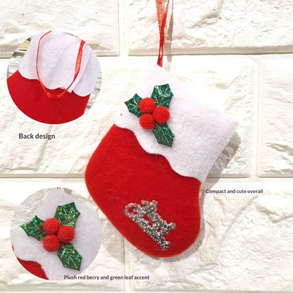 Christmas tree stocking decoration hanging for holiday display