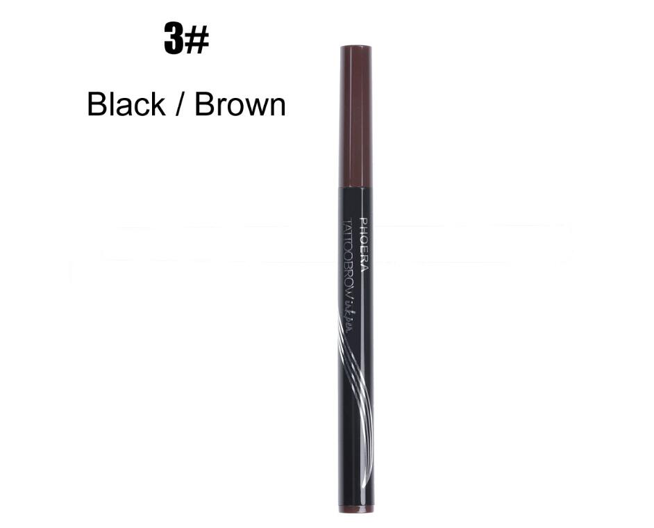 Ultra-fine four-comb eyebrow pencil for precise brow shaping and definition in a long-lasting design