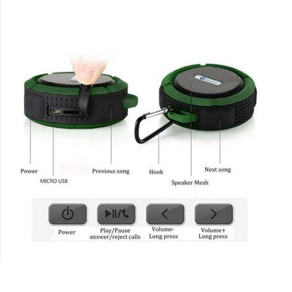 Waterproof speaker by My Store, compact portable design for outdoor listening