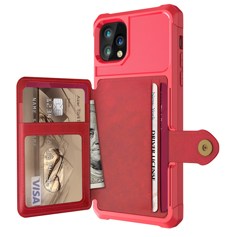 Card wallet holder phone case with built-in card slot and protective cover; brand not visible