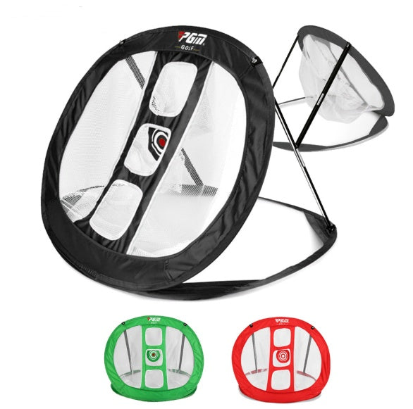 Golf cutting practice net for improving swing and chipping accuracy outdoors