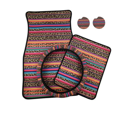 Neoprene car steering wheel cover with girl graphic pattern