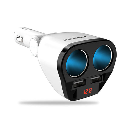 Car charger cigarette lighter adapter by My Store, compact black design for vehicle power outlet