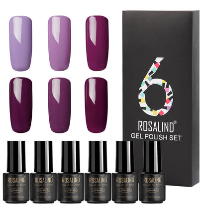 Fine nail polish set with 6 bottles by My Store
