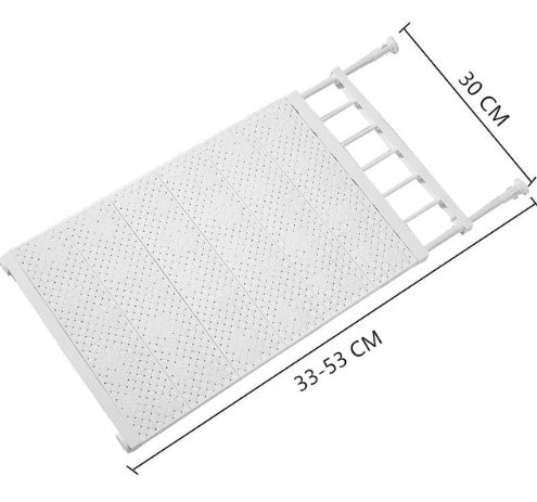 Adjustable wall-mounted kitchen storage rack for space-saving closet organization