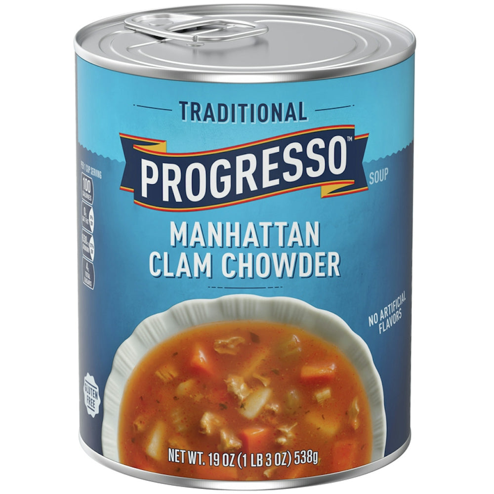 Progresso Traditional Manhattan Clam Chowder Soup, Gluten Free, 19 Oz Can