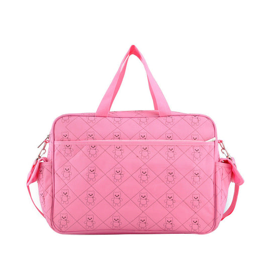 Large capacity baby diaper bag for moms, featuring a fashionable design and multiple storage compartments