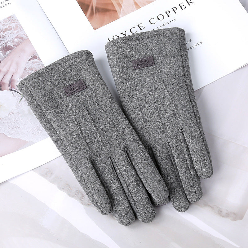 Ladies’ warm gloves by My Store, soft insulated winter handwear pair