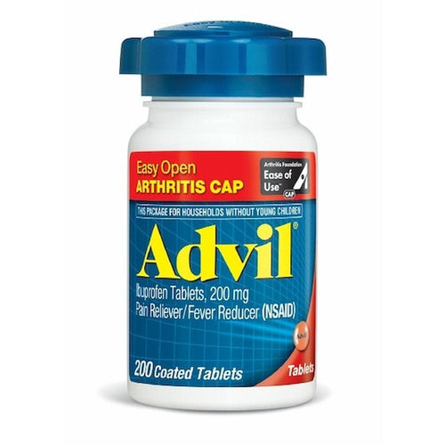 Advil Pain Reliever/Fever Reducer 200 Mg Tablets 200Ct Easy Open Cap