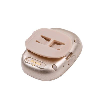 Satellite tracking follower device in black with compact design and visible tracking components