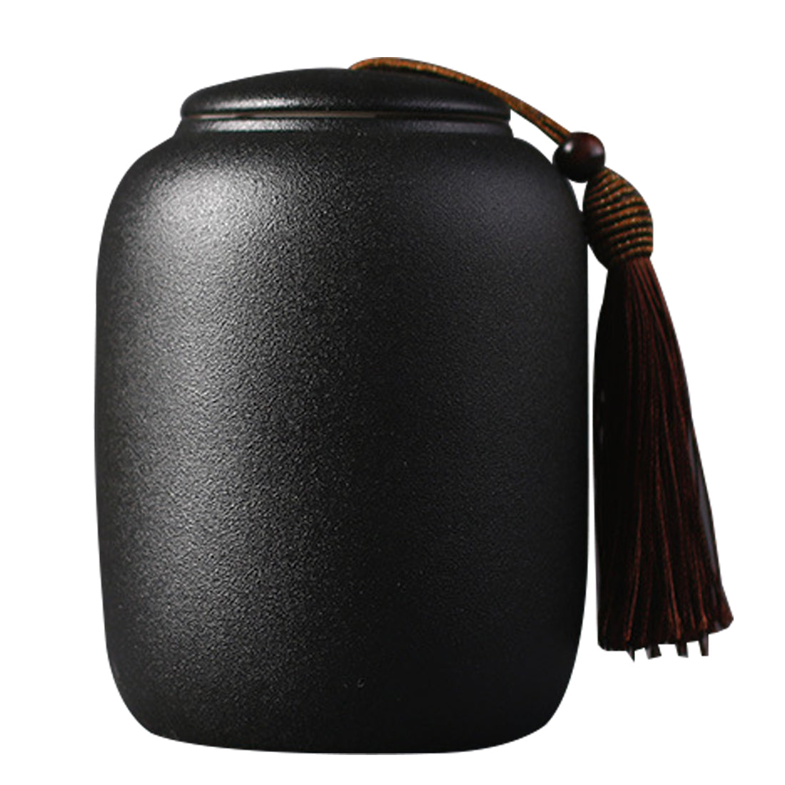 Ceramic sealed storage jar with fitted lid, white minimalist design