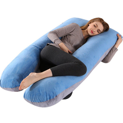 U-shape pillow by My Store, curved neck support cushion on a plain background