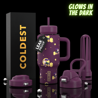 Coldest Limitless Ultra v8 24oz stainless steel water bottle with black finish and leak-proof lid, designed for durability and hydration.