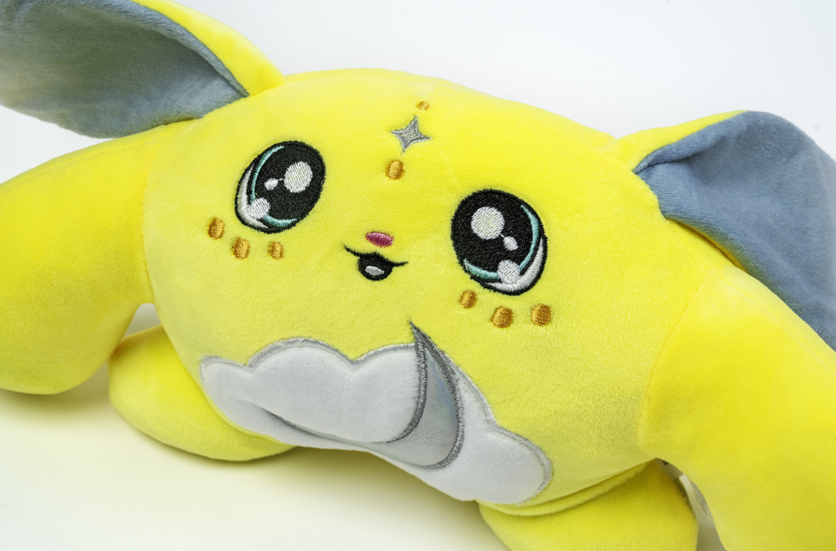 Soft Moon Pals 1.5lb Squish Plush macaroni toy with a colorful, plush pasta design for kids and collectors.