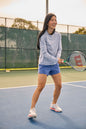 Goal Five Foudy 2.0 women's long sleeve athletic training top, lightweight and fitted for tennis and fitness activities.