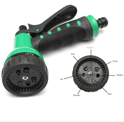 Telescopic garden hose sprinkler with adjustable spray head and extended handle