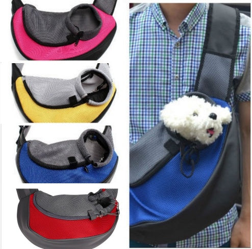 Shoulder pet bag outdoor carrier messenger bag backpack for small pets by My Store