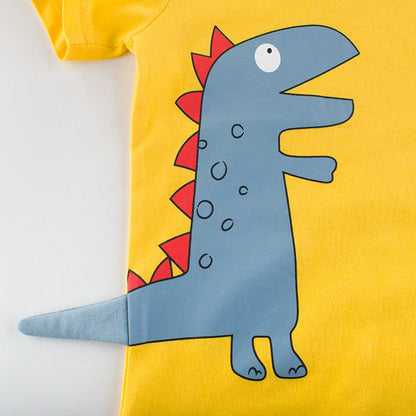 Dinosaur kids T-shirt featuring a colorful dinosaur graphic on the front