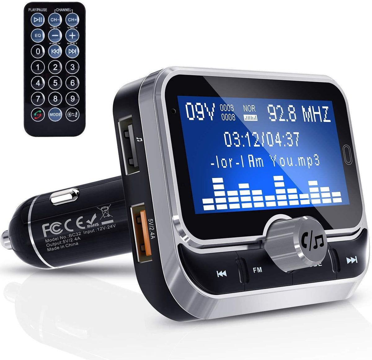 My Store car MP3 player with compact dashboard design and digital display