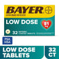 Bayer Aspirin 81mg Safety Coated Tablets – Low Dose Pain Reliever, 32 ct