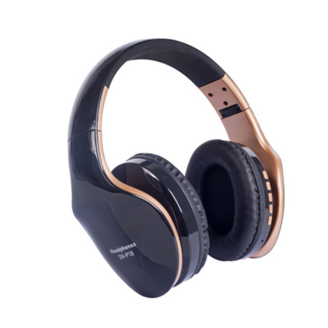 Bluetooth headset earphone with adjustable headband and cushioned ear cups