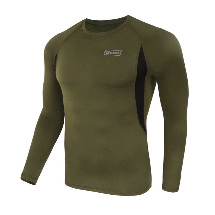 Tactical cycling sports underwear set in black, showing padded compression shorts and moisture-wicking fabric