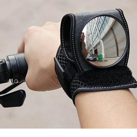 Bicycle wrist safety mirror by My Store, compact reflective mirror for cycling visibility