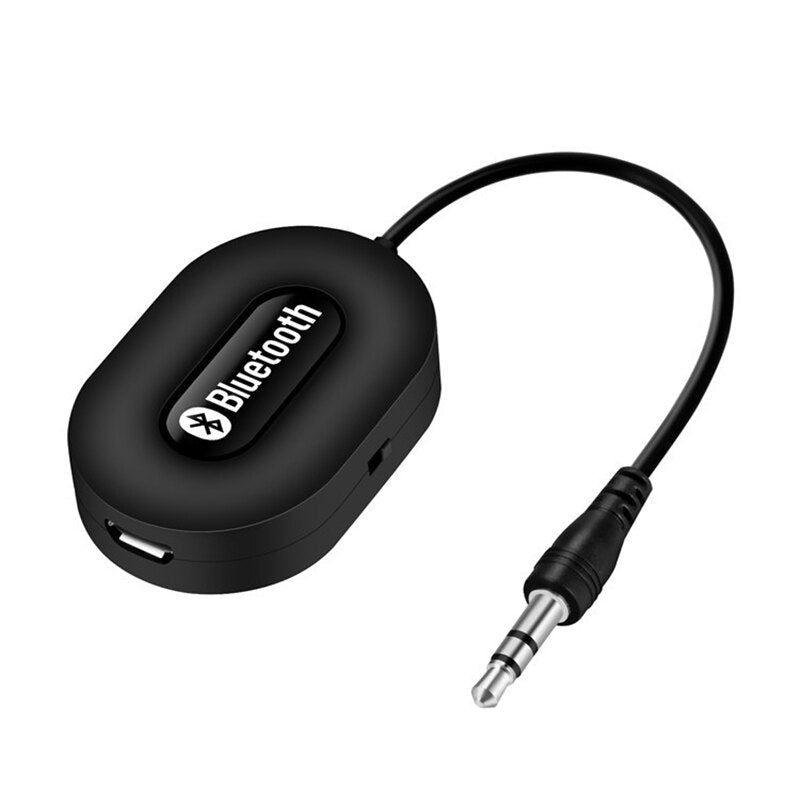 Bluetooth 3.0 wireless music receiver and vehicle Bluetooth adapter B5, compact black design