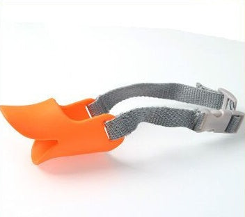 Silicone dog duckbill cover in a clear, flexible design