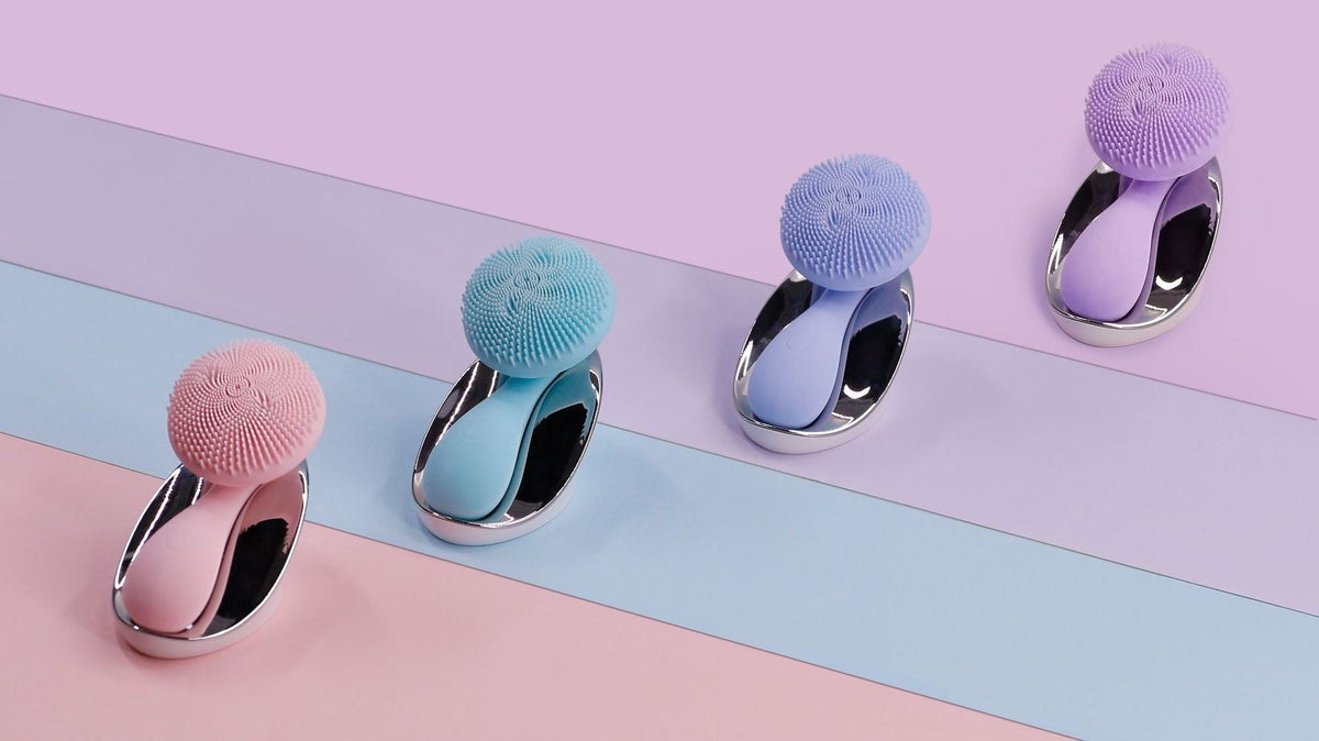 Electric face washer by My Store with soft silicone cleansing bristles for gentle facial cleansing