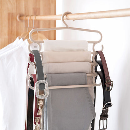 Stainless steel multi-layer pants hanger and trousers storage rack for wardrobe closet organization