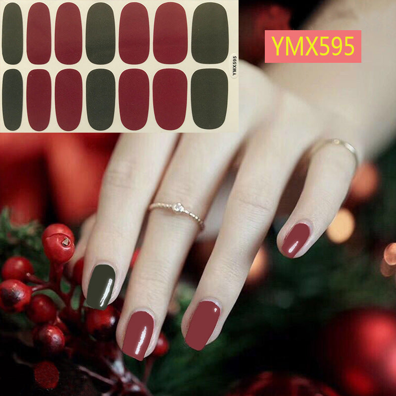 Christmas nail stickers with festive holiday designs for nail art