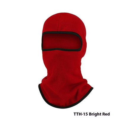 Black fleece outdoor winter cycling polar fleece hat with snug fit and warm ear coverage