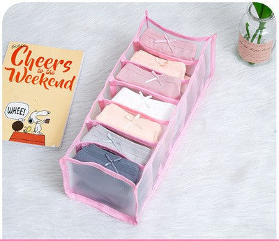 Underwear storage box made of non-woven fabric with compartment dividers