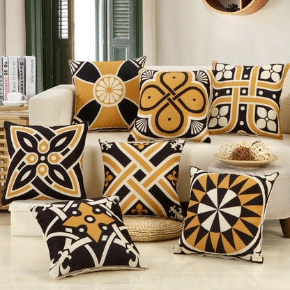 Cushion cover sofa backrest pillow in a simple fabric designocer