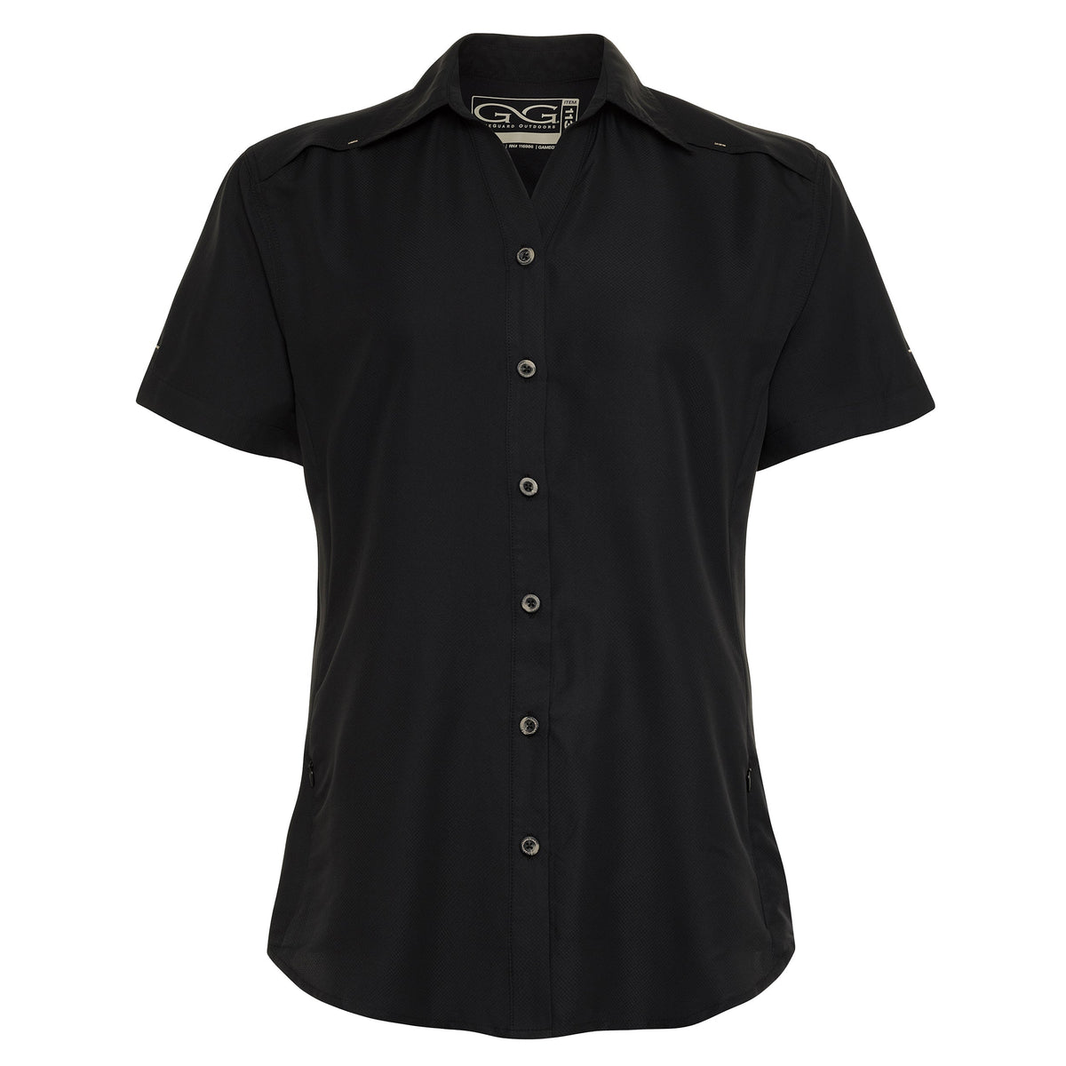GameGuard Caviar Ladies' MicroFiber Shirt featuring a sleek, fitted design in a neutral color, perfect for stylish casual wear.
