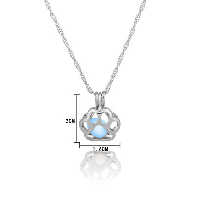 Animal night light necklace with cute animal pendant and soft glow details