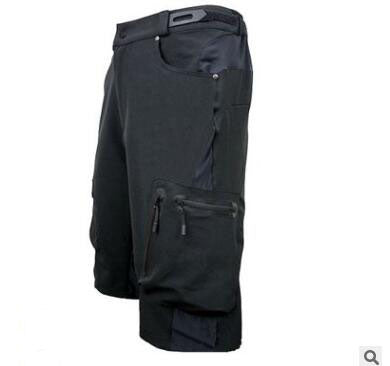 Outdoor cycling outwear shorts in black, featuring a lightweight athletic design by My Store