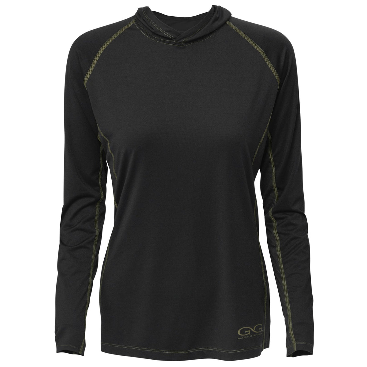 Caviar Ladies' Performance Hoody by GameGuard, front view showing lightweight fabric and stylish fit for active wear.