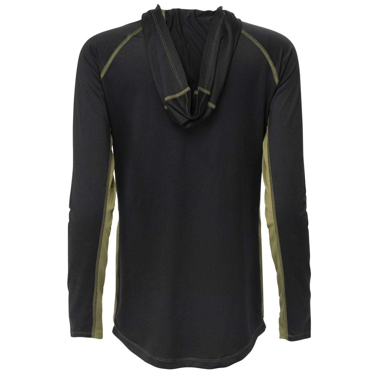 GameGuard Caviar + Olive Ladies' Performance Tee featuring a fitted design and sporty style, shown from the back.