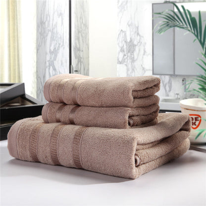 Bamboo towel set by My Store, antibacterial and hypoallergenic fabric with soft textured weave